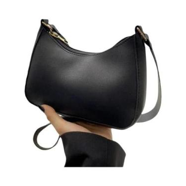 Imagem de Bolsas De Ombro Retro Femininas Em Couro PU De Cor Sólida, Bolsas Casu