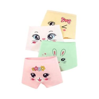 Imagem de Calcinhas Macias E Respiráveis Para Meninas, Pacote Com 4, Roupa Íntim