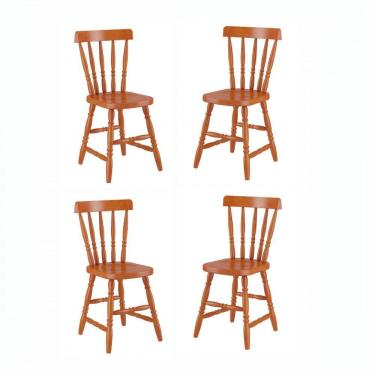 Imagem de Conjunto 4 Cadeiras Madeira Eucalipto Mel Piratini Mel