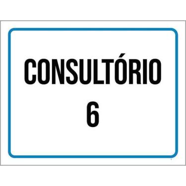 Imagem de Kit 5 Placa Acm Consultório 6 18X23 - Sinalizo
