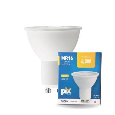 Imagem de Lâmpada Led Pix Dicroica Mr16 4,8w Bivolt 4000k Luz Neutra