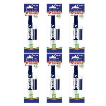 Imagem de Pincel Para Quadro Branco Recarregável Desmontado Board Master Azul 6 Unidades - Pilot
