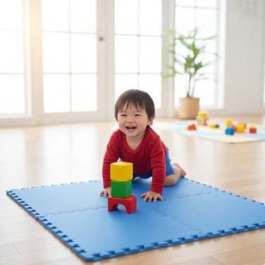 Imagem de Kit 12 Placas Tapete Tatame EVA 50x50cm 10mm Espessura Linha Econômica