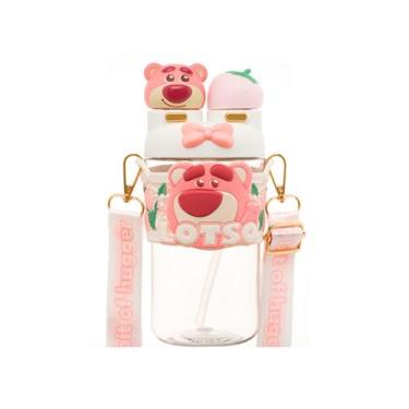 Imagem de Garrafa de Água Infantil Squeeze Lotso Toy Story Rosa 700ml Escola Pas