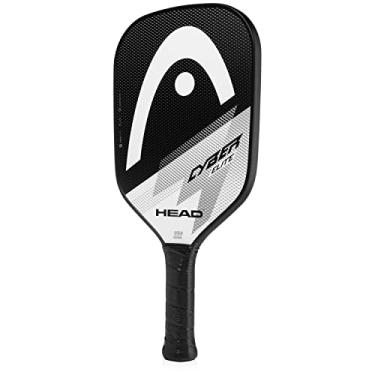 Imagem de HEAD Cyber Elite Pickleball Paddle, superfície de fibra de vidro, preto/branco, começando a níveis intermediários
