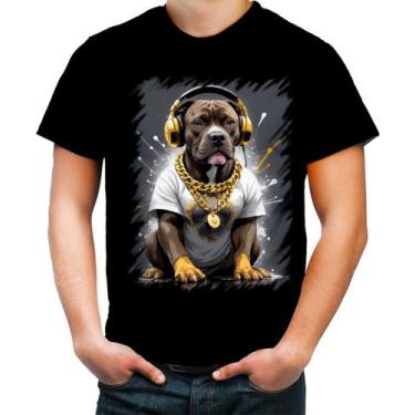Imagem de Camiseta Colorida Pitbull com Headphones 8 - Kasubeck Store®, INF 04