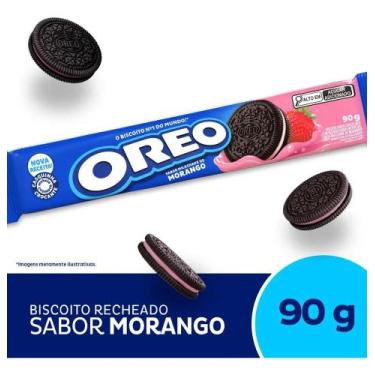 Imagem de Biscoito Recheado Oreo Milkshake De Morango Wandinha 90g