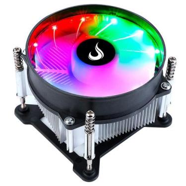 Imagem de Air Cooler Gamer Rise Mode X4, LED Rainbow, Intel, 90mm, Preto - RM-AC
