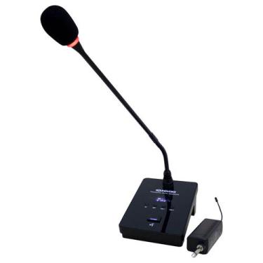 Imagem de Microfone Gooseneck De Mesa Sem Fio UHF Com Haste Flexivel MM-200 Soun