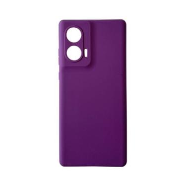 Imagem de Capa Case +Pel. Gel Privativa Para Motorola Edge 50 Fusion - DB, Roxo