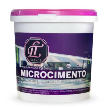 Imagem de Massa Efeito Decorativa Cimentício Microcimento 4,5Kg - LT Shine, Bran
