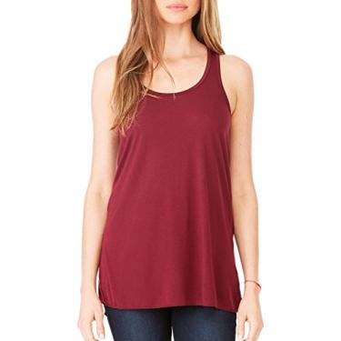 Imagem de Bella regata feminina rodada com costas nadador, Maroon, Large