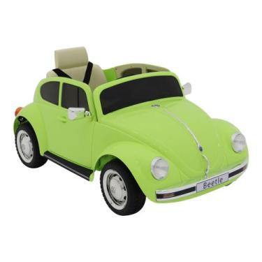 Imagem de Carro Beetle "Fusca" Elétrico Infantil 12V Verde Bel - Bellazer