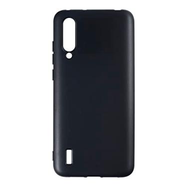 Imagem de Capa para Xiaomi Mi CC9, capa traseira de TPU (poliuretano termoplástico) macio à prova de choque de silicone anti-impressões digitais capa protetora de corpo inteiro para Xiaomi Mi A3 Lite (6,39 polegadas) (preto)