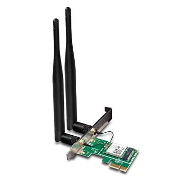 Imagem de Tenda Placa WiFi AC1200 PCIe – Placa sem fio de banda dupla com 2 antenas destacáveis de 5dBi – Placa de rede Gigabit – Placa PCI Express WiFi para jogos de desktop/PC – Suporta Windows 10(E12)