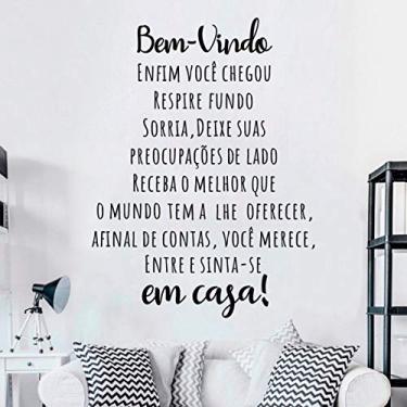 Imagem de Adesivo de parede frase Seja Bem Vindo 58cm x 80cm