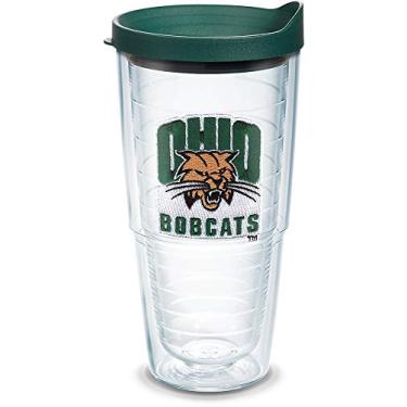Imagem de Tervis Feito nos EUA com parede dupla Ohio University Bobcats copo isolado mantém as bebidas frias e quentes, 680 g, logotipo principal