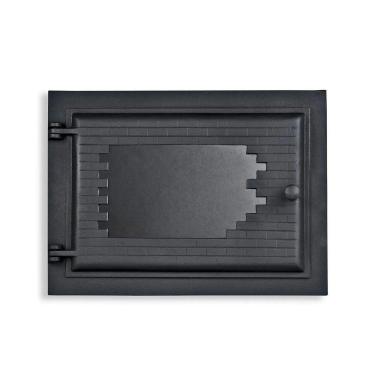 Imagem de Porta Forno Ferro Fundido Com Vidro Libaneza 31,5x46cm