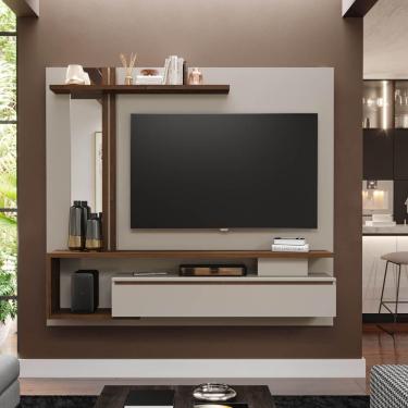 Imagem de Rack com Painel Suspenso Treviso para TV de até 60- Off White/Savana