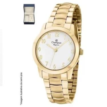 Imagem de Relógio Champion Feminino Ref: Cn26519w Dourado + Semijóia