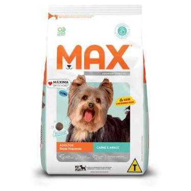 Imagem de Ração Max Para Cães Adultos Raças Pequenas Sabor Carne E Arroz - Max C