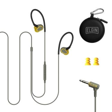 Imagem de Elgin Rumble Fones de Ouvido com Fio e Microfone, Intra-auriculares, 3,5mm, 27 dB NRR, IP67 à Prova d'Água, Conformidade OSHA, Isolamento de Ruído, Proteção Auditiva, Segurança no Trabalho