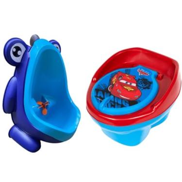 Imagem de Mictório Infantil Azul Sapo Sapinho, Troninho Still Carros Vermelho/Azul, Desfralde de Menino