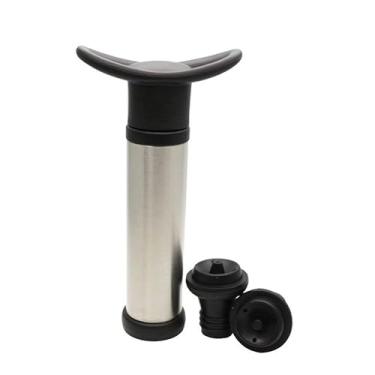 Imagem de Kit Bomba A Vácuo Para Vinho Com 2 Rolhas Tampa Garrafa