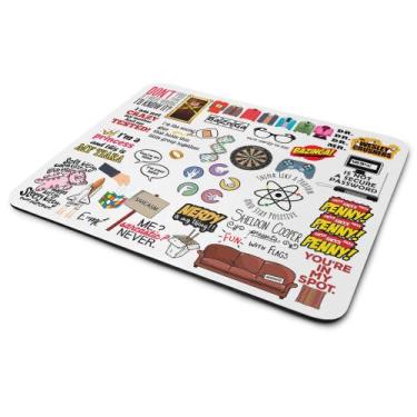 Imagem de Mouse Pad Geek Icons Moments White - The big bang theory - JPS INFO