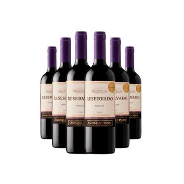 Imagem de Kit Vinho Chileno Concha Y Toro Reservado Merlot 750ml - 6 Uni