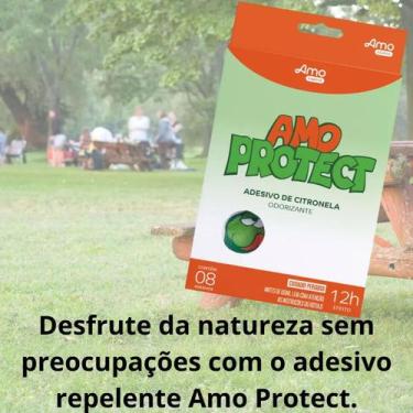 Imagem de Adesivo Repelente Natural Citronela Amo Protect 8 Unidades +  Post Pic