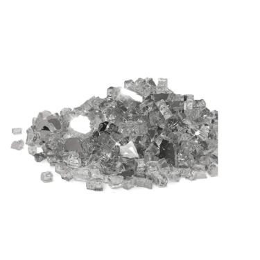 Imagem de Golden Flame Vidro de fogo de 1/2 polegada | Gás natural ou propano | Fogueira, mesa e lareira | Interior ou exterior | Cor brilhante semelhante a uma joia | Refletor de titânio (4,5 kg)