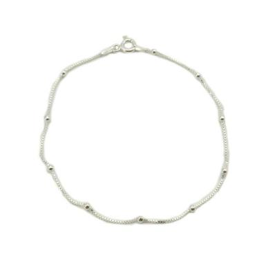 Imagem de Pulseira Infantil Prata Legitima 925 Bolinha - Lojas La+Ny, 15, Prata