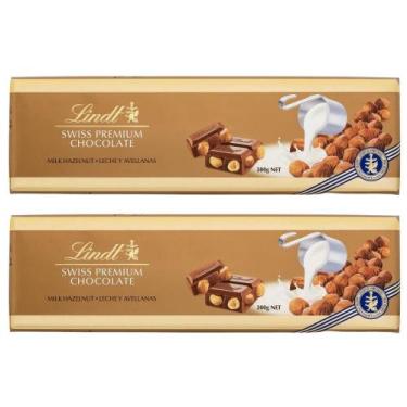 Imagem de Chocolate Ao Leite Com Avelã Lindt Premium 2 Barras 300G, Ao leite, Ba