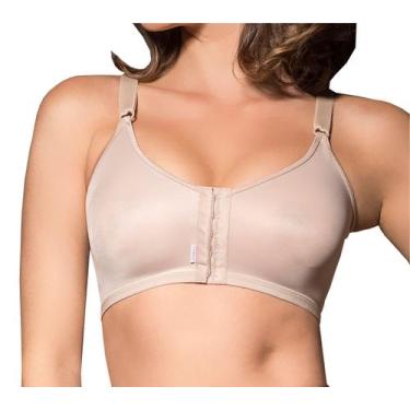 Imagem de Sutiã Curto Pós-cirúrgico Sem Costuras Cinta Moderna, GG, Marrom