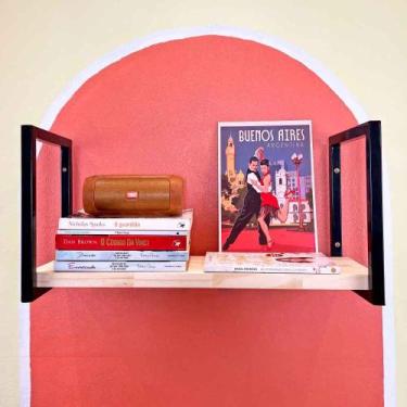 Imagem de Prateleira de Ferro e Madeira Industrial de Parede Style 1 Prateleira 