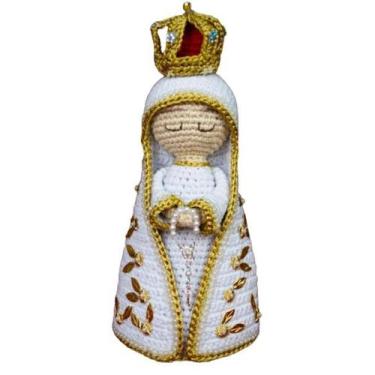 Imagem de Linda santinha nossa senhora de fátima amigurumi em crochê - CATÓLICA 