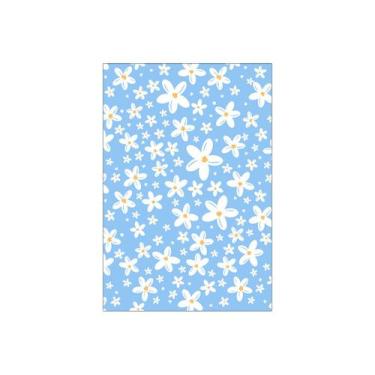 Imagem de Painel De Festa Vertical 1,50 x 2,20 -  Flores Margaridas Azul 145 - V