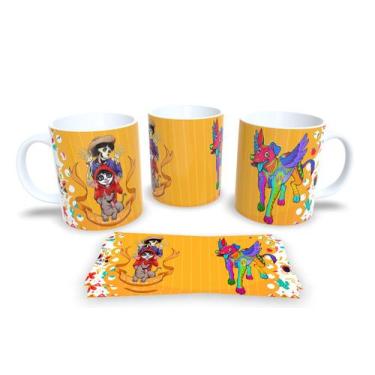 Imagem de Canecas de Porcelana Personalizadas dia dos Mortos - Estampa Sublimada