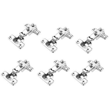 Imagem de Dobradiça Metal Armário Cozinha Guarda Roupas 26mm Reta Albras Kits