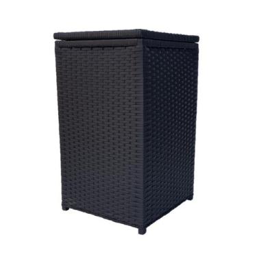 Imagem de Cesto de Roupa Fibra Sintética 100 Litros 40x40x70 PRETO - Artesanato 