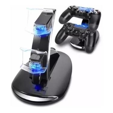 Imagem de Carregador Controle Ps4 Base Duplo Carrega 2 Controles Play4 - Xtrad