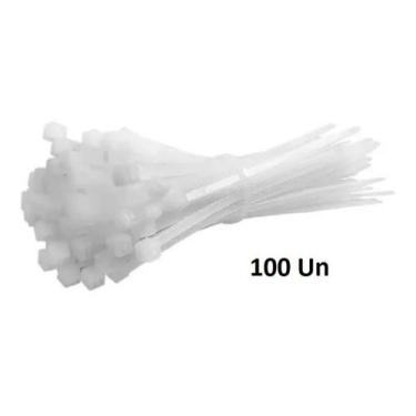 Imagem de 100 Un  Cinta Plastica Nylon 10cm X 2,5mm Branca Hellermann - Bestfer