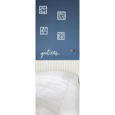 Imagem de Kit Plaquinha Decorativa Gratidão Com 4 Quadrinhos Branco - Móveis Tro