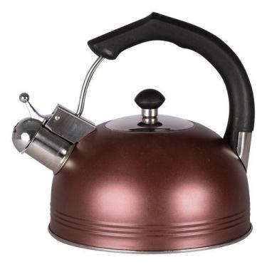 Imagem de Chaleira 2,5l Cozinha Com Tampa E Apito Fixo Aço Inox Oferta - Mundiar