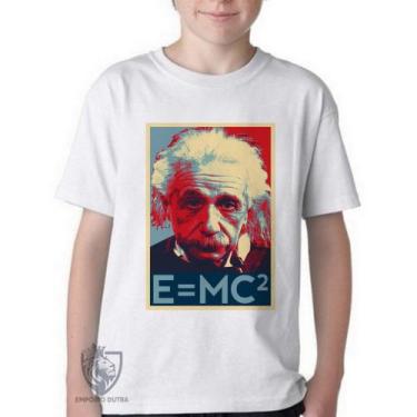 Imagem de Camiseta Infantil ou adulto Albert Einstein fórmula Blusa Criança todo