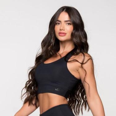 Imagem de Top Básico Fitness Academia Poliamida Preto - LOT FITNESS COMERCIO E I
