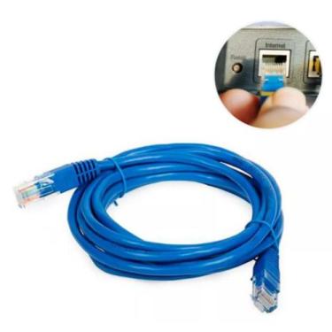 Imagem de Cabo De Rede Blindado 3m 3 Metros Internet Azul Ethernet Lan - MAXI te