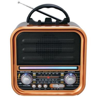 Imagem de Radio Portatil Megastar RX720BTG 600 Watts P.M.P.O com Micro SD/USB/Bl