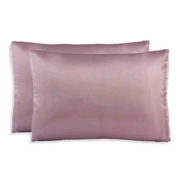 Imagem de Kit 02 Fronhas De Cetim (01 Par) Anti Frizz Macio 50cm x 70cm - Veroni